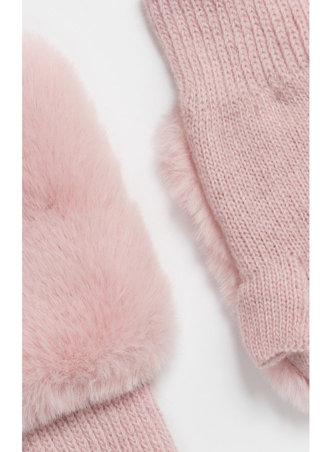 Faux Fur Fingerless Gloves