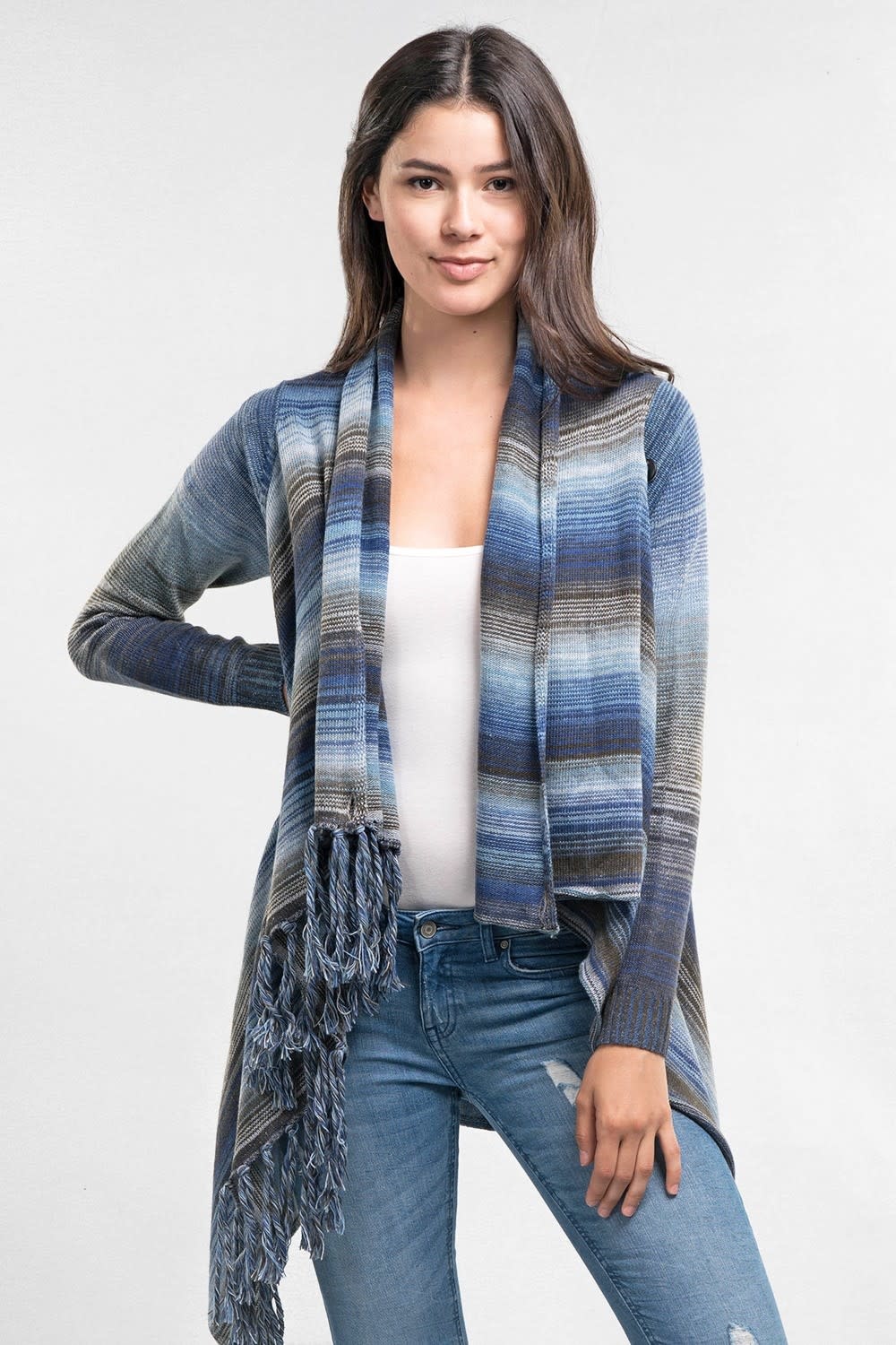 draped cardigan sweater