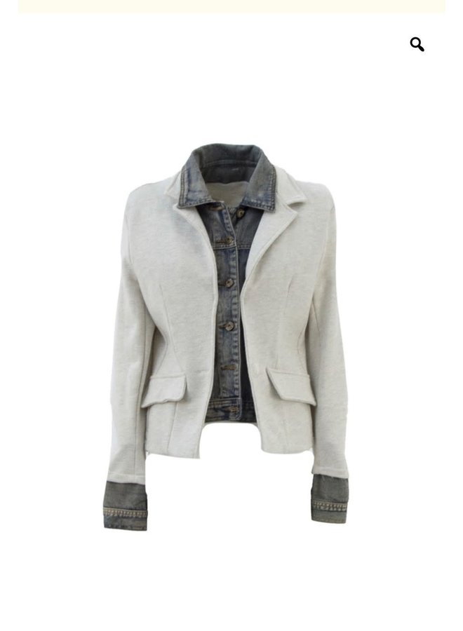 Denim Layered Blazer Jacket