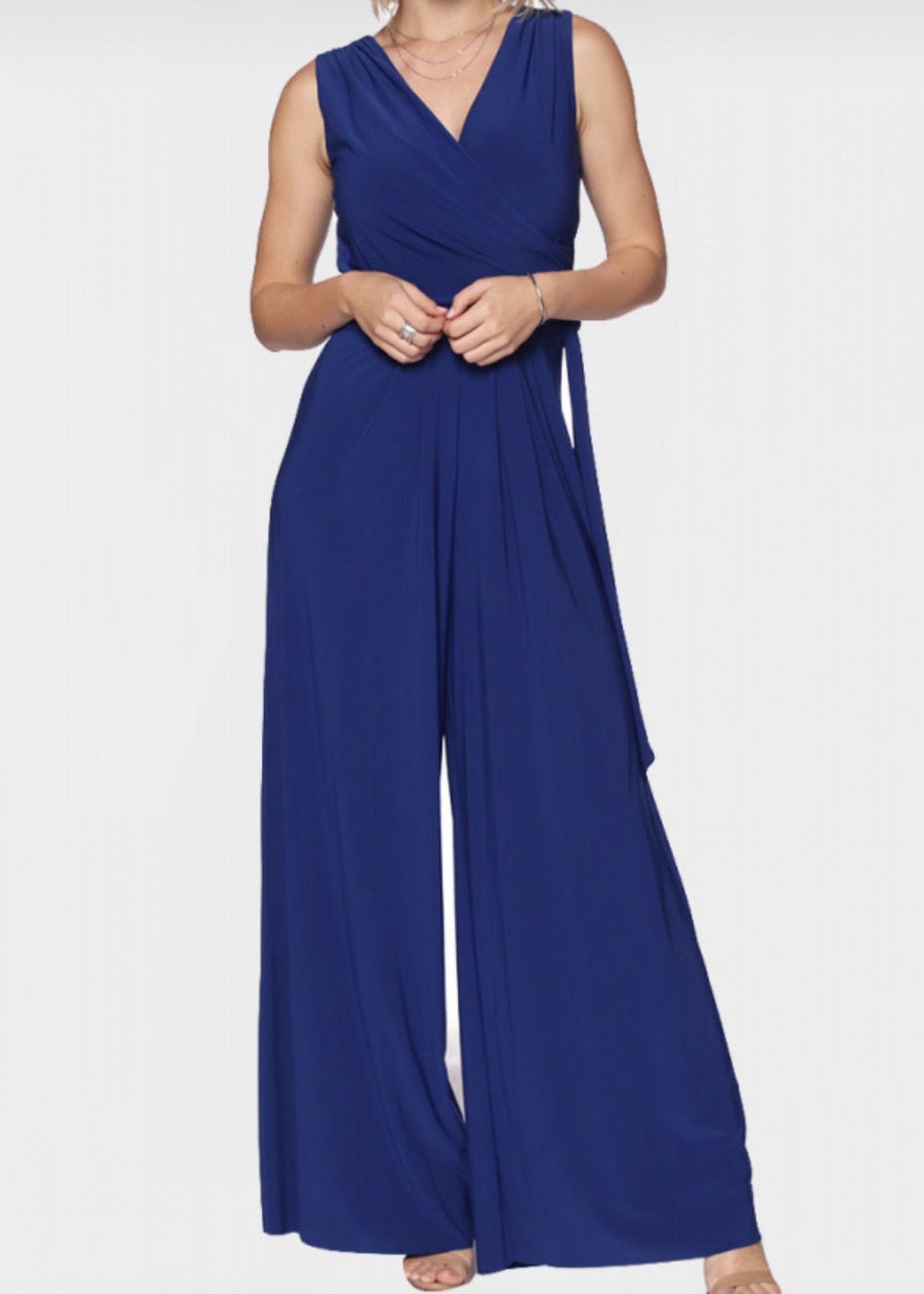 Sleeveless Jumpsuit with Tie
