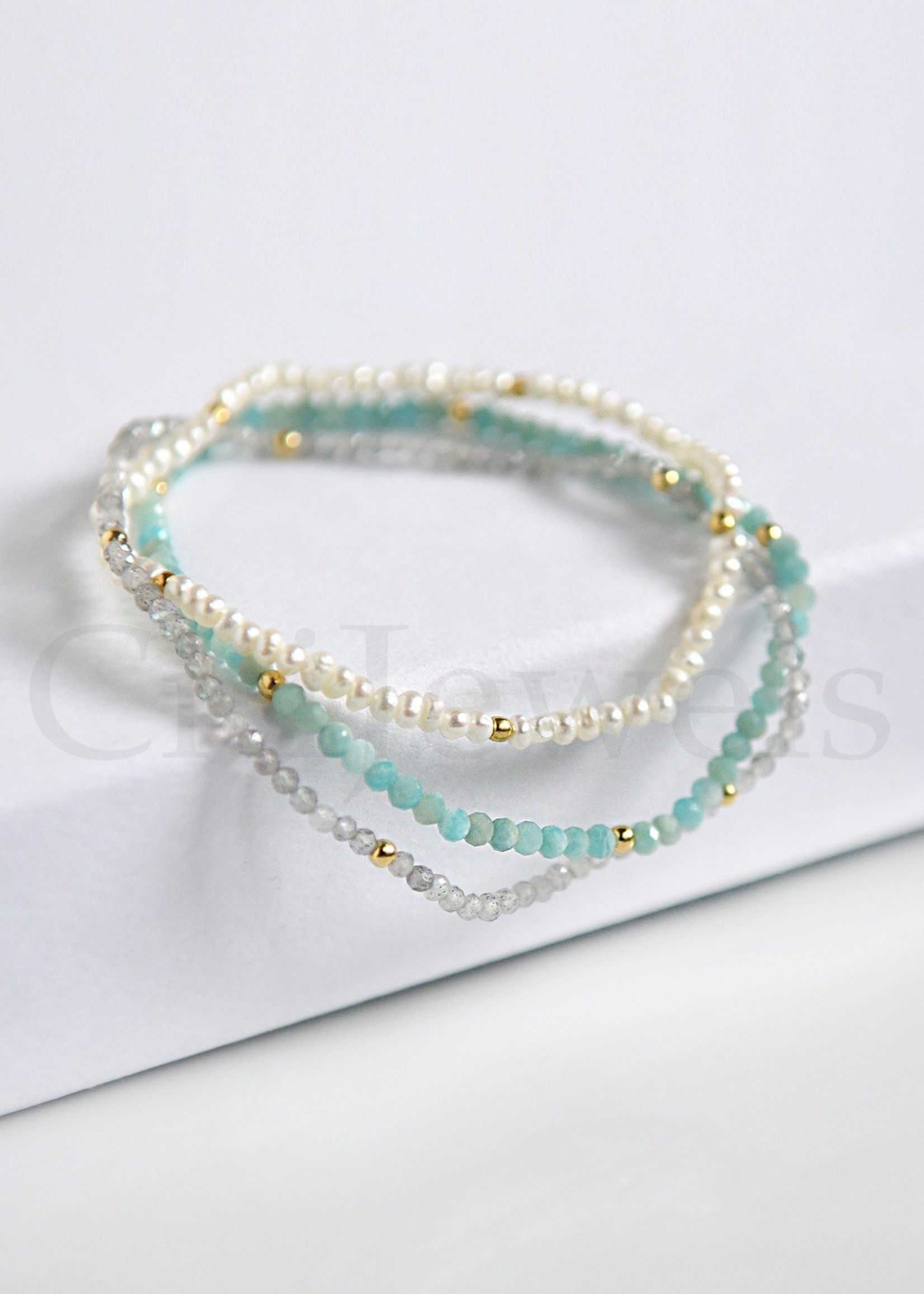 Pearl Gemstone Stretch Bracelet