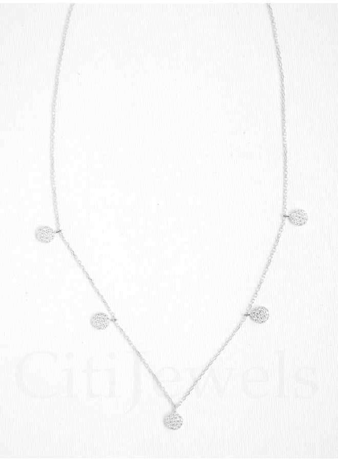 CZ Mini Disc Necklace