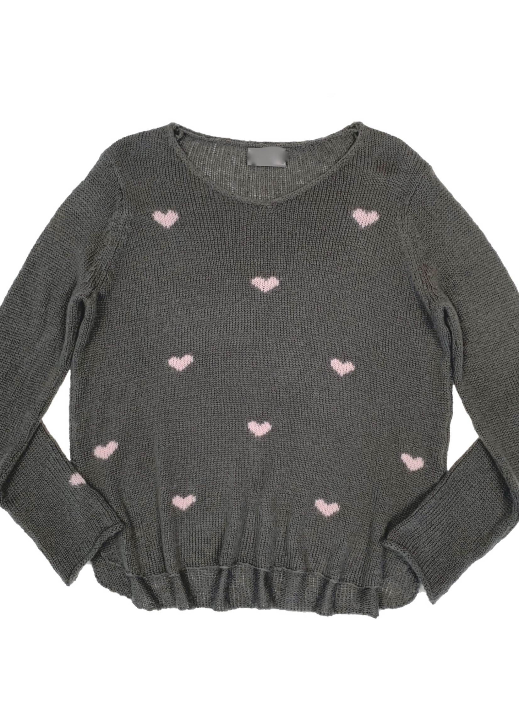 Wooden Ships Candy Heart Sweater