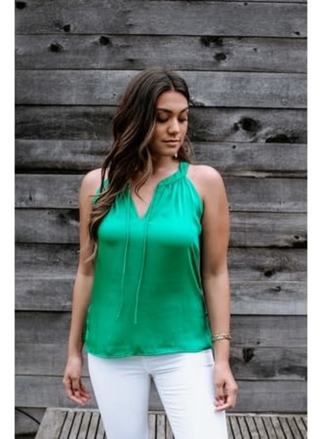 Split Neck Halter Top