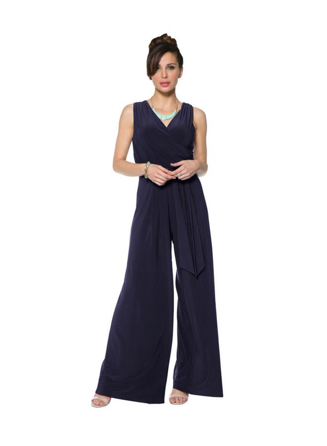 Sleeveless Jumpsuit with Tie