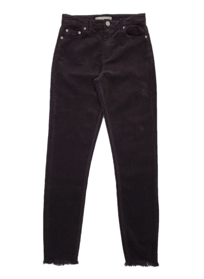 Corduroy Skinny W/ Fray Hem Jeans