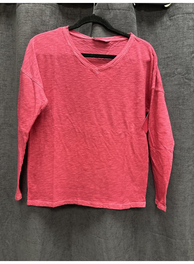 Soft Slub Cotton Long Sleeve Tee