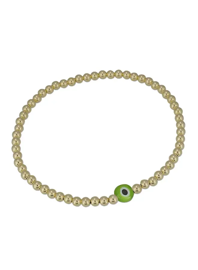 Evil Eye Bracelet Gold Filled