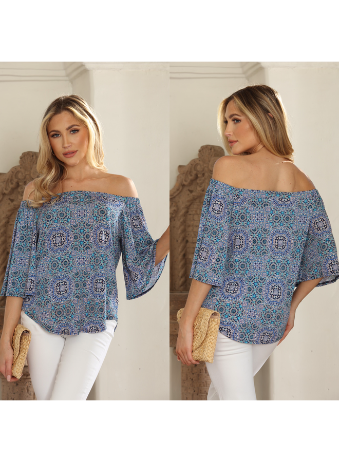 Off Shoulder Print Top