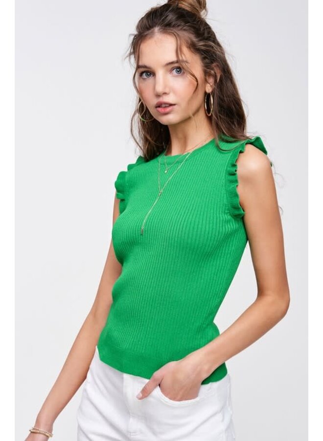 Ruffle Sleeveless Tee