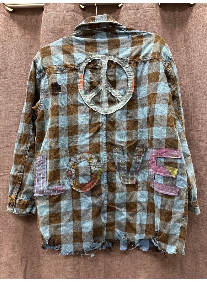 Acid Wash Flannel W/Love