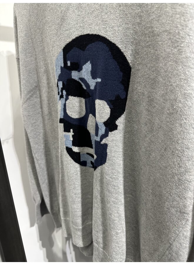 Camo Skull Crew Sweater