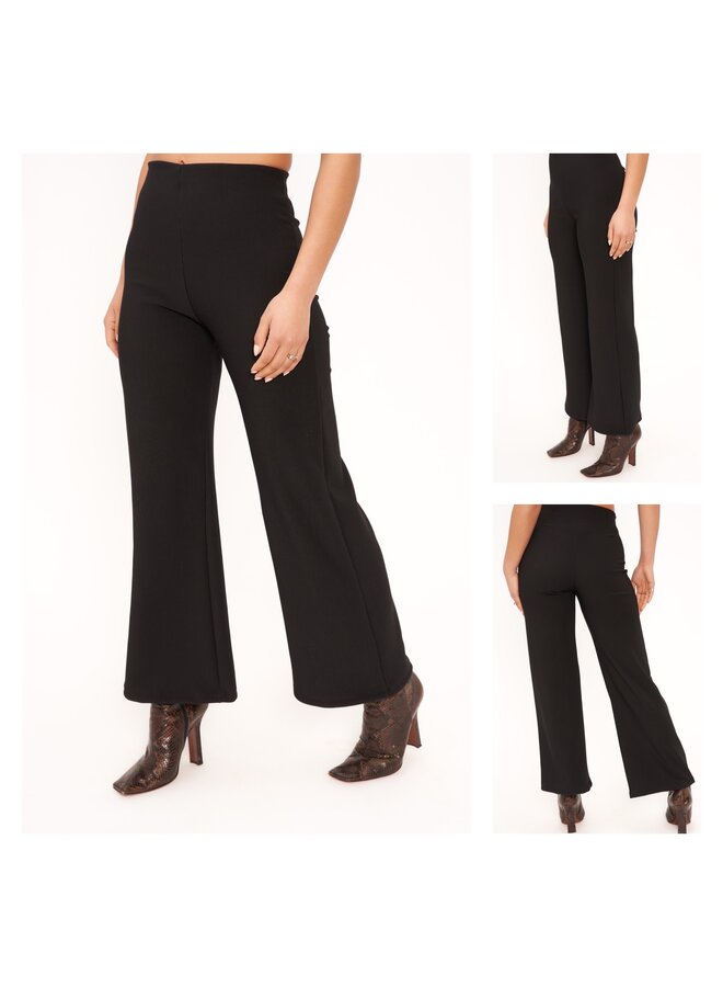 HIGH-RISE WIDE-LEG TROUSERS in Black | VENUS | Wide leg trousers, Trouser  pants, Trousers