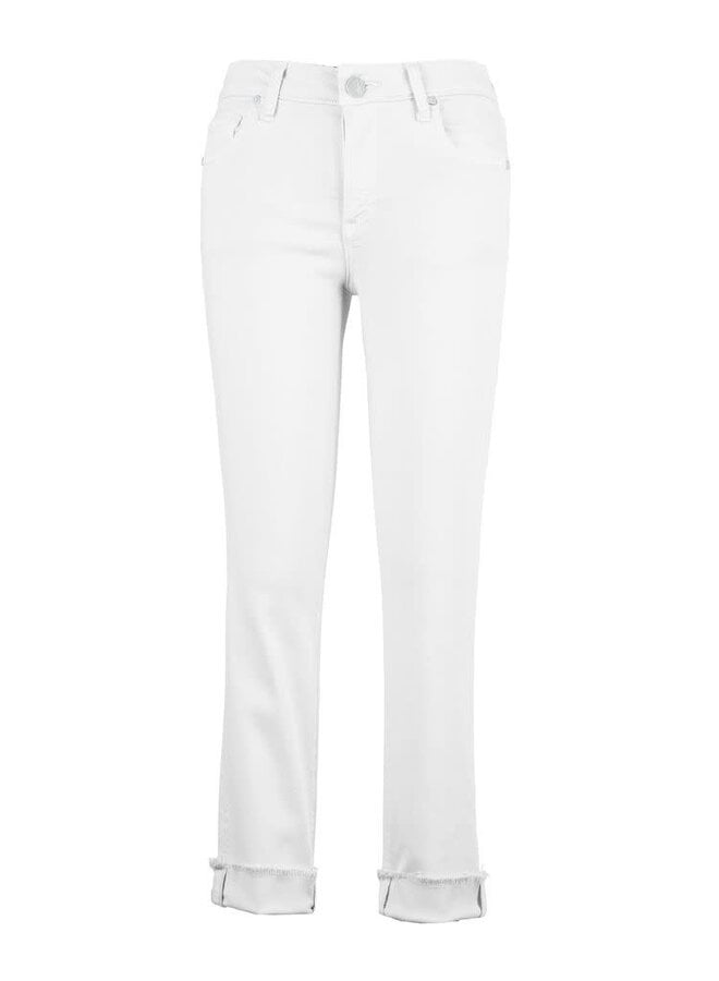 Crop Straight Leg-Roll Up Fray Jeans