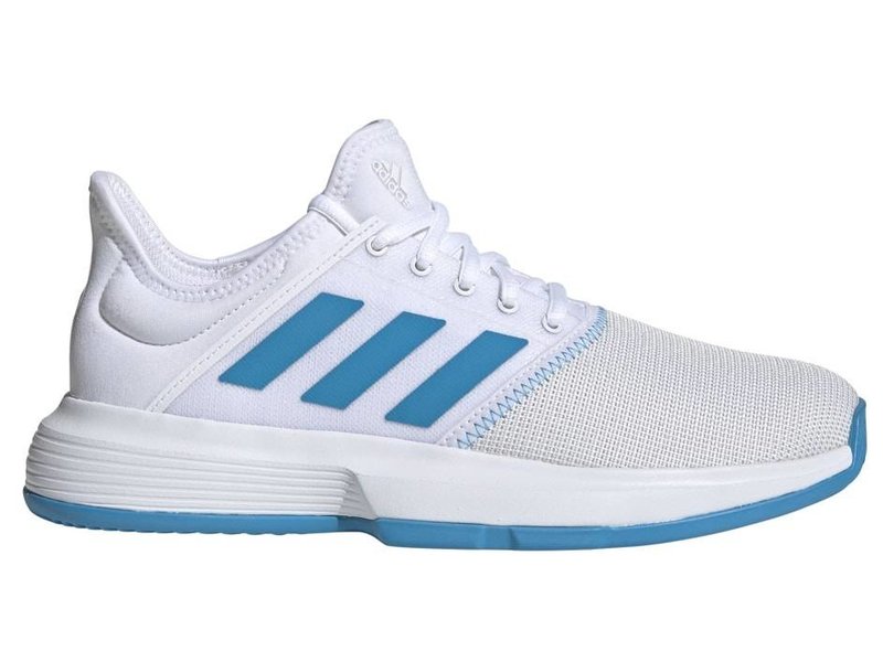 white and blue adidas