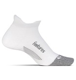 Feetures Elite Max Cushion No-Show Tab Socks White/Grey Medium