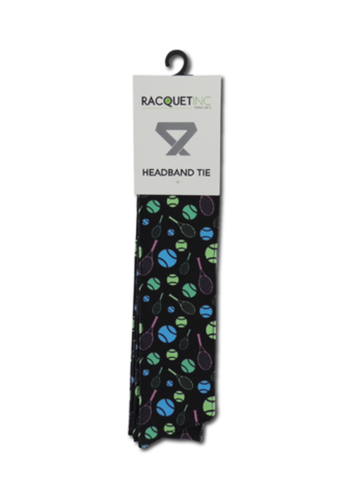 Racquet Inc Tennis Black Headband Tie