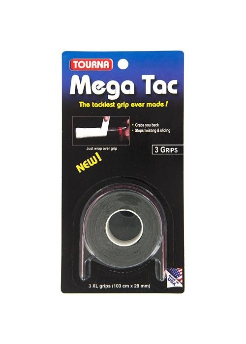 TournaGrip Mega Tac Overgrip 3 pack Black