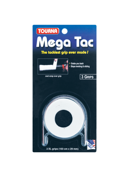 TournaGrip Mega Tac Overgrip 3 Pack White