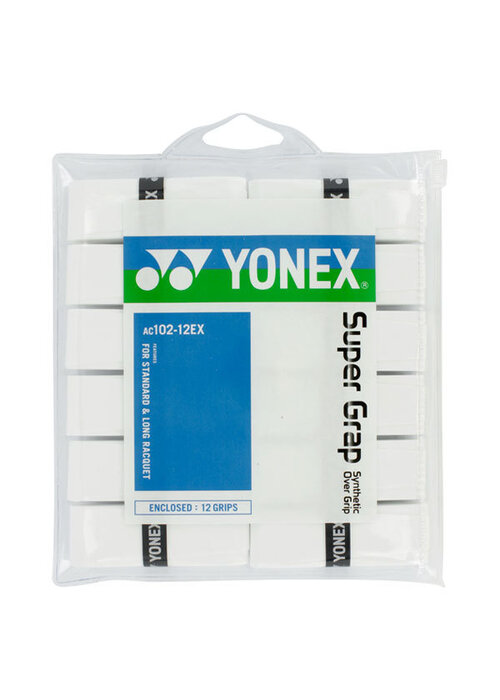 Yonex Super Grap 12 Pack White Overgrips