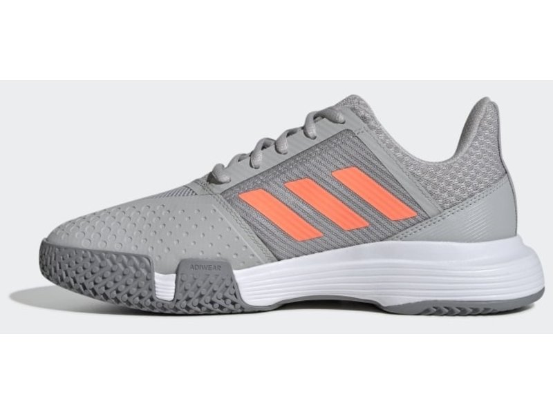 Women S Adidas Courtjam Bounce Tennis Shoes Grey Coral Tennis Topia Best Sale Prices And Service In Tennis