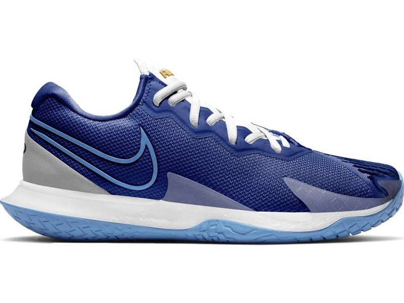 blue and gold running shoes