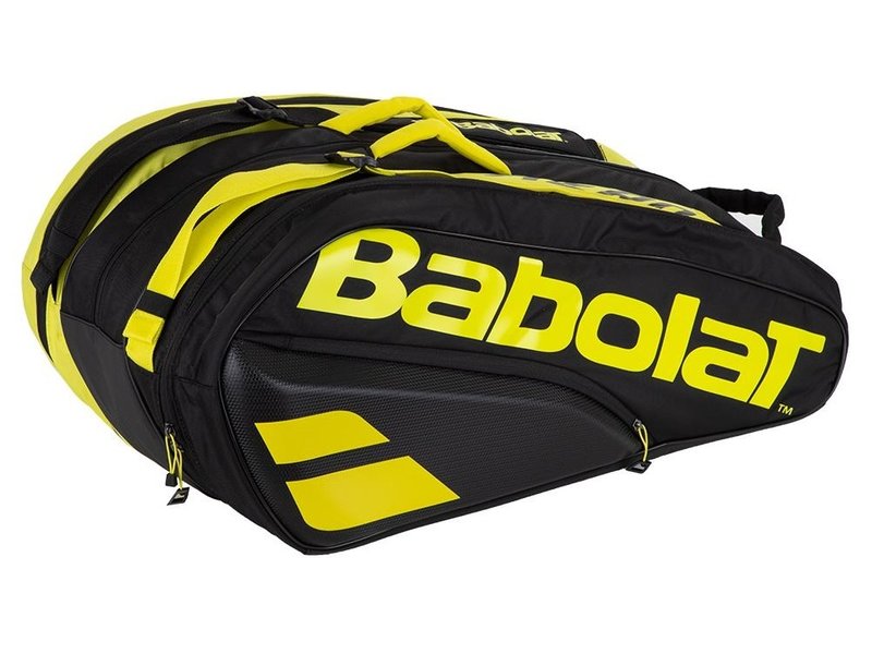 Babolat Pure Aero Racket Holder x12  Tennis Bag Black/Yellow
