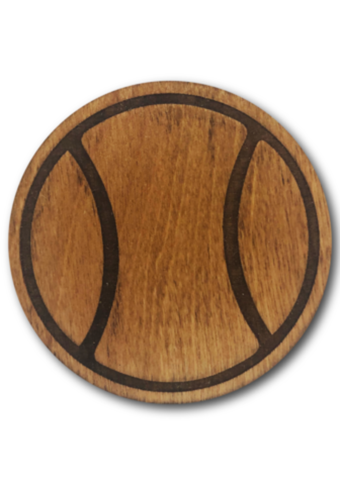 Premium Wood Drink Coasters (6 Pack) Tennis