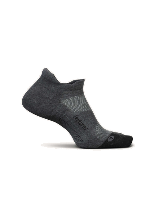 Feetures Elite Max Cushion No-Show Tab Socks Grey M