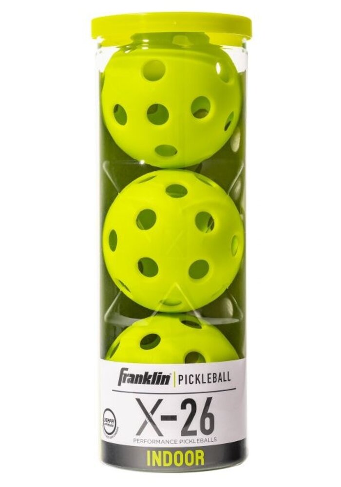 Franklin X-26 Pickleball x3 Lime Green Indoor