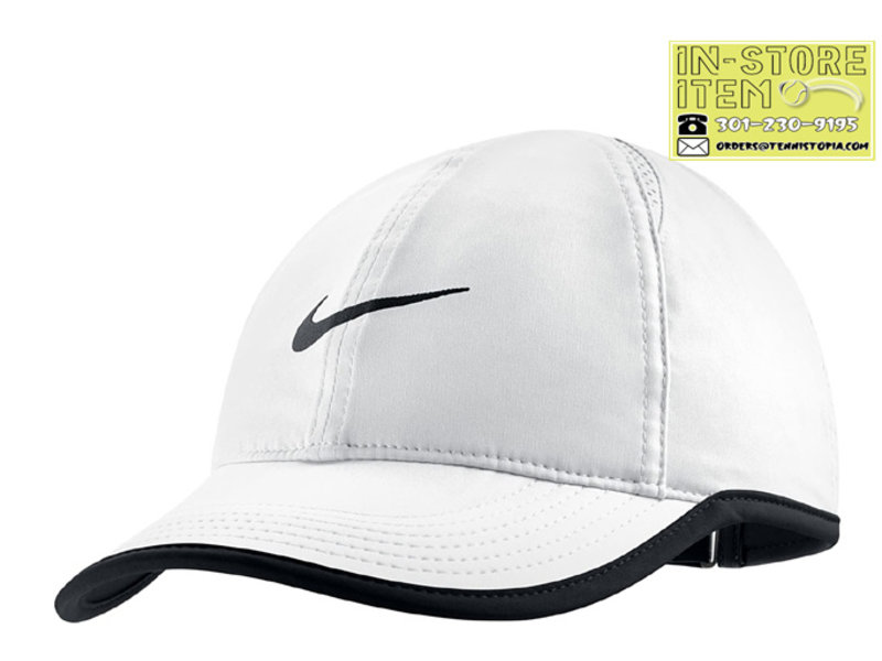 Nike Aerobill Featherlight Unisex Tennis Hat White/Black