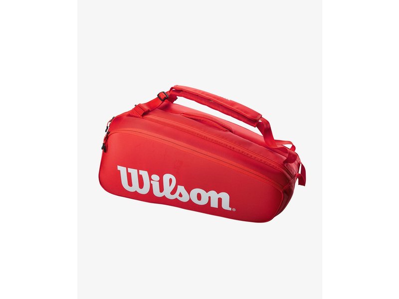 Wilson Super Tour 9 Pack Performance Tennis Bag- Red