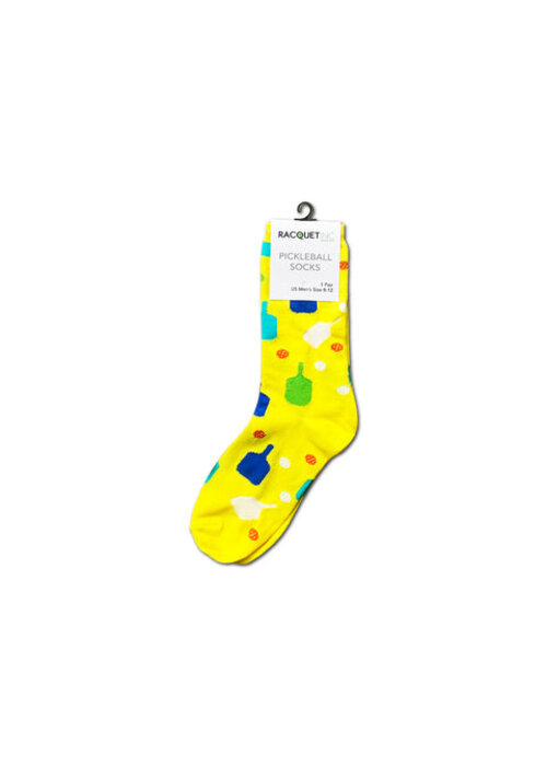 Racquet Inc Mens PICKLEBALL Dress Socks Yellow