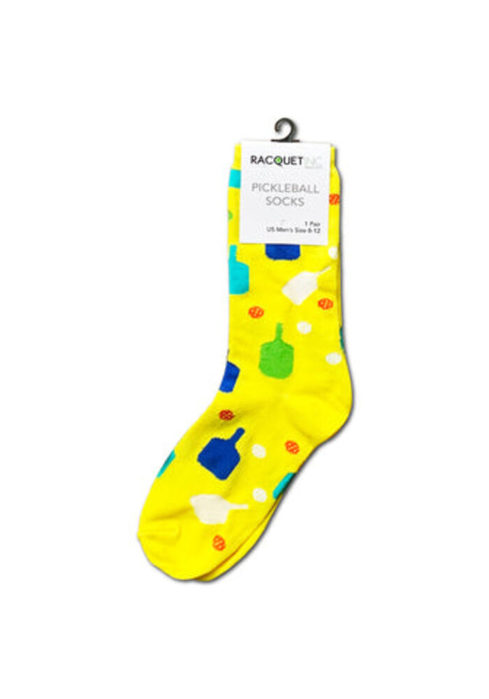 Mens PICKLEBALL Dress Socks Yellow