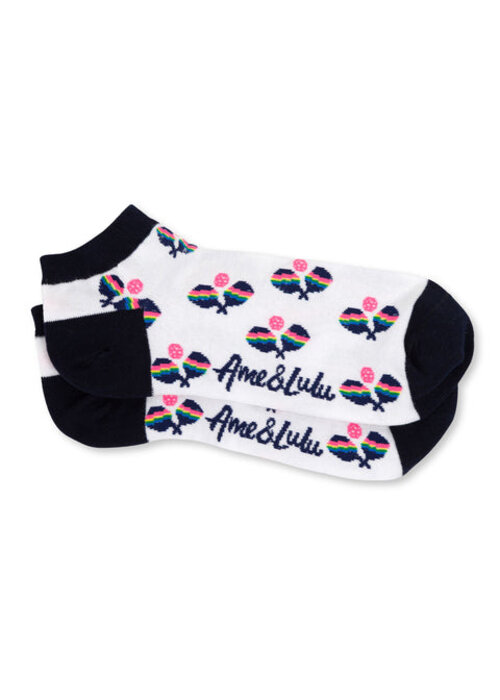 Ame & Lulu Meet your Match Socks Rainbow Paddles