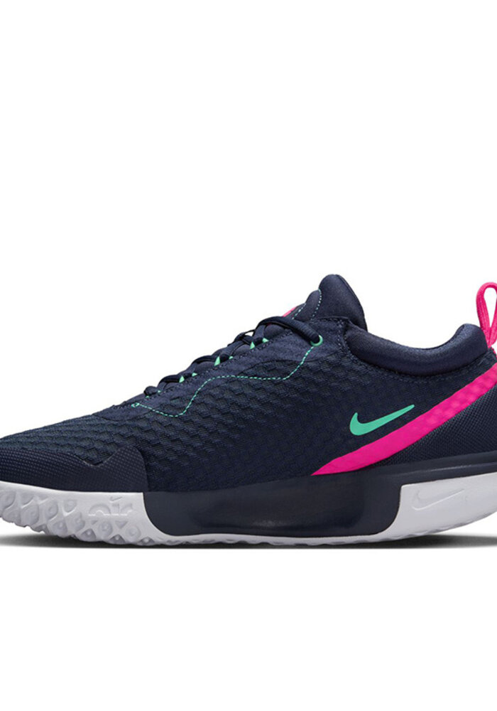 Zoom Court Pro Men's Shoe- Obsidian/Pink/Green