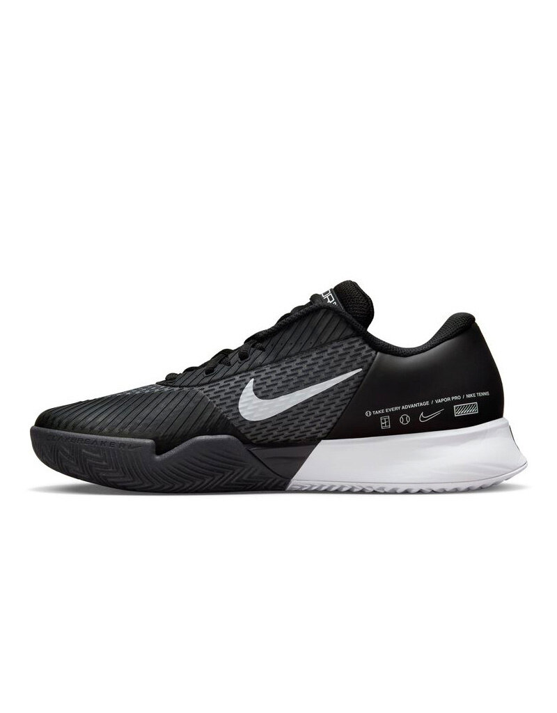 【美品】NIKE ZOOM VAPOR PRO2 CLY 27cm Zoom Vapor Pro 2 Men's Shoe Black/White Clay - Tennis Topia