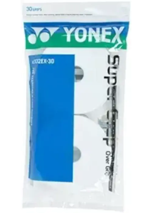Yonex Super Grap Overgrip 30 Pack Colors White
