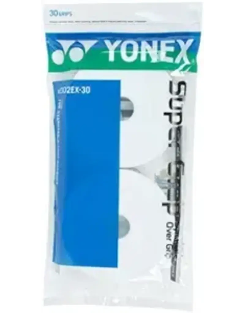 Yonex Super Grap Overgrip 30 Pack Colors White