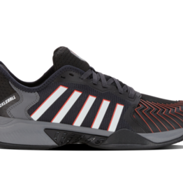 K-Swiss Pickleball Supreme Jet Black/Steel Gray/Spicy Orange (M)