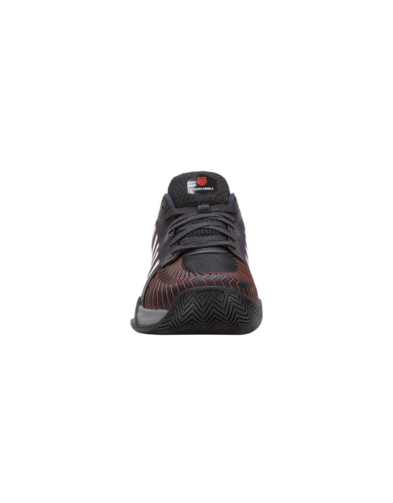K-Swiss Pickleball Supreme Jet Black/Steel Gray/Spicy Orange (M)
