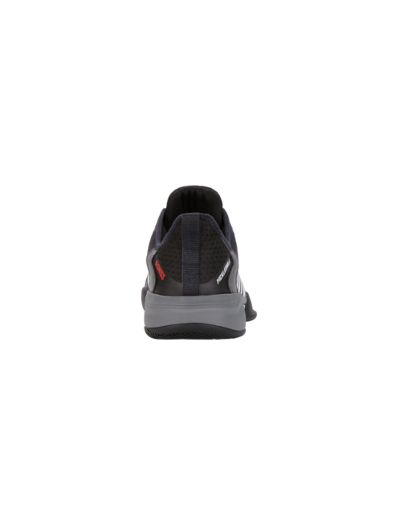 K-Swiss Pickleball Supreme Jet Black/Steel Gray/Spicy Orange (M)