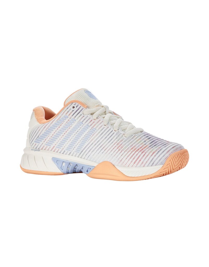 K-Swiss Hypercourt Express 2 White/Peach/Heather Junior Shoe