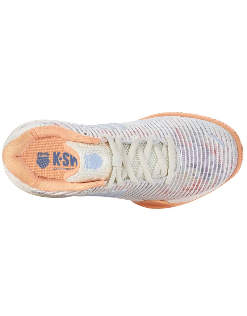 K-Swiss Hypercourt Express 2 White/Peach/Heather Junior Shoe