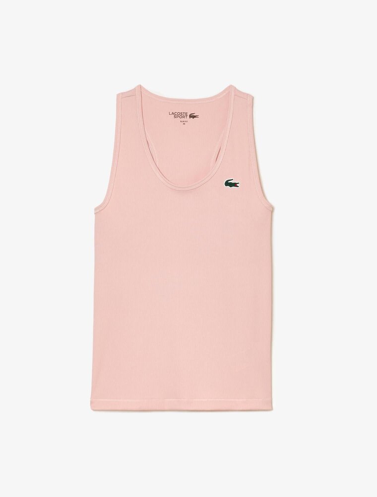 Lacoste Citi Open Women's SPORT Slim Fit Ribbed Tank Top Pink