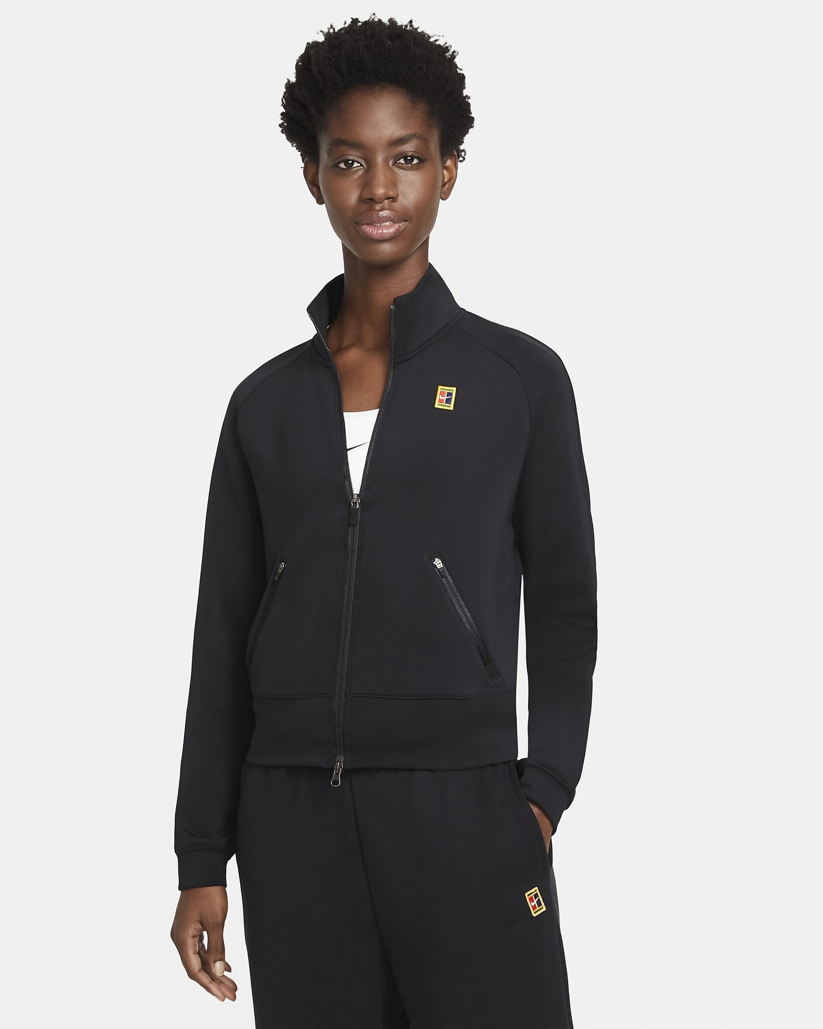Nike court ジップアップ ジャケット テニス tennis Court Full Zip Tennis Jacket Black - Tennis Topia