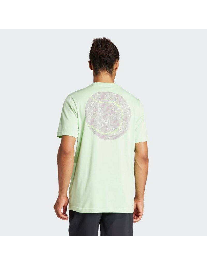 Adidas Men's Adidas Tennis Ball Slam Graphic Tee Green