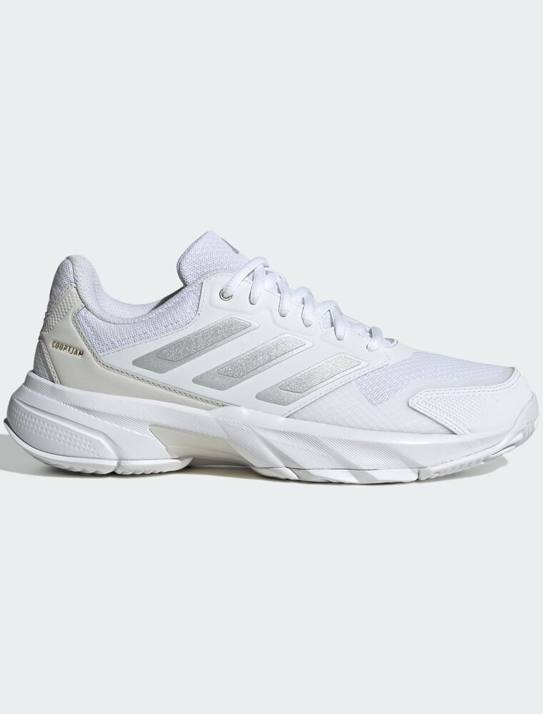 Adidas Woman's CourtJam Control 3 Cloud White / Silver Metallic / Grey One