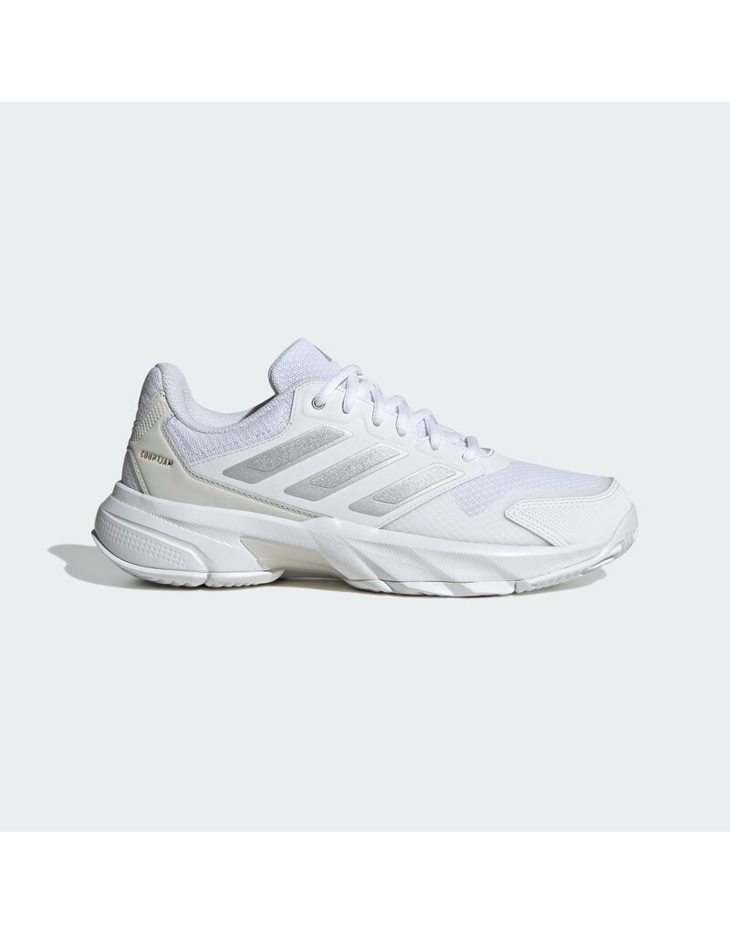 Adidas Woman's CourtJam Control 3 Cloud White / Silver Metallic / Grey One