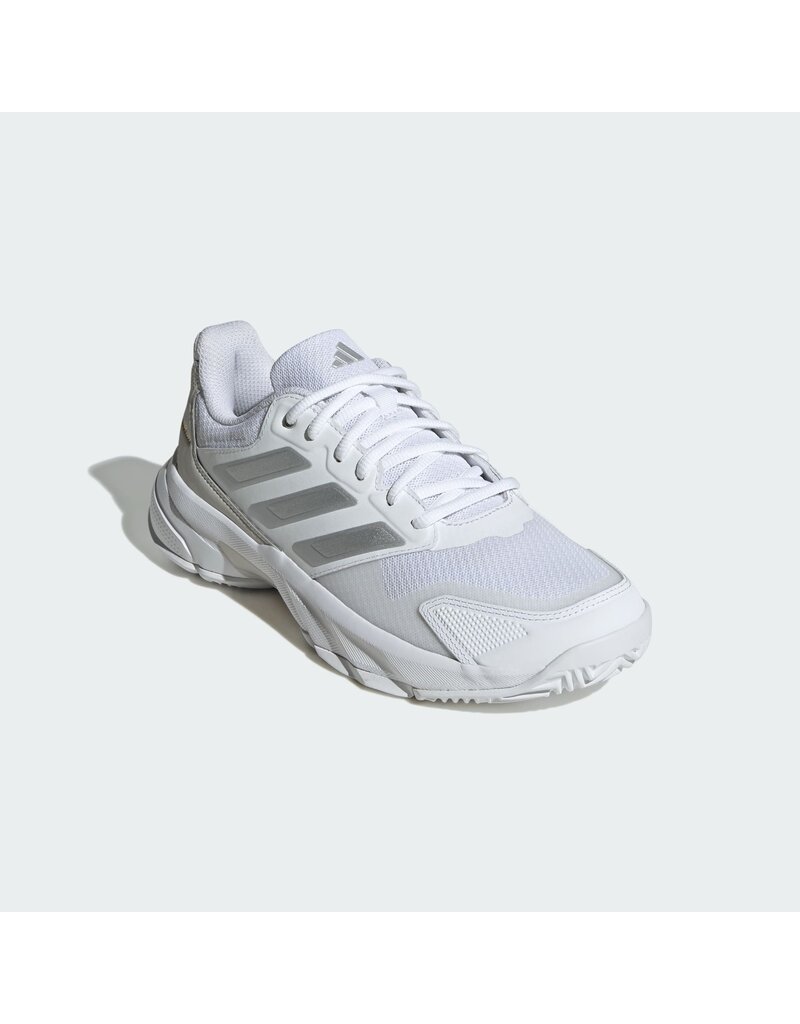 Adidas Woman's CourtJam Control 3 Cloud White / Silver Metallic / Grey One
